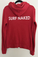 Aviator Nation "Surf Naked" Zip Up Hoodie Red Unisex Size Small Photo 0
