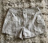 Y2K Light Grey A5 Series Cargo Denim Shorts Photo 0