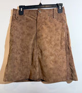 NWT Free People Suzy Chocolate Suede-Look Brown Midi Skirt A-Line Skirt Size 25 Photo 0