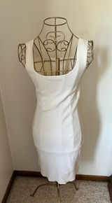 Abercrombie & Fitch Ribbed Sleeveless Dress Size Small Off White Photo 0
