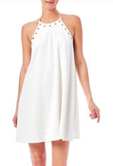 Amanda Uprichard Montauk Mini Ivory Grommet Dress Photo 0