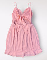 Lucy in the Sky Cutout Chiffon Dress in Coral Pink Size M Party Flirty Ruffle Photo 0