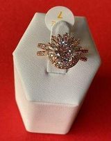 Bomb Party RBP6382 “Living The Life” Diamond CZ on Rose Gold Size 7 Ring NWT Photo 0