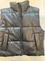ZARA Leather Puffer Faux Vest Photo 0