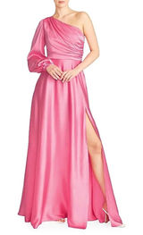 AMUR - Elisabet One-Shoulder Slit‎ Gown Photo 0