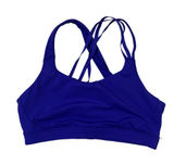 Athleta Blue Strappy Sports Bra L Yoga Running Gym Activewear 54081-17 Photo 0