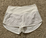 white speed up high rise 2.5” shorts size 6 Photo 0