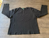 Lauren Ralph Lauren Women's Black Arm Pocket Long Sleeve Tee‎ Size XL Photo 0