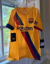 Nike Unisex Barcelona 2022/23 yellow and red third jersey #Barcelona #Football Photo 0