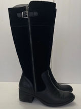 B. O. C. Born Austell Black Suede‎ Leather Tall Riding Boots Zipper Size 6.5 M Photo 0