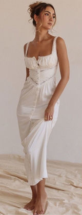 NWOT HOUSE OF CB ILLIANA Silk Blend Maxi Dress sz M Photo 0