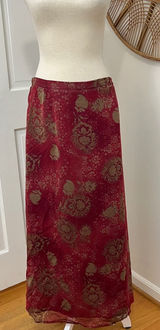 Versailles Dark Romantic Maxi Skirt XL Chiffon Y2K Ethereal Whimsigoth Fall Photo 0
