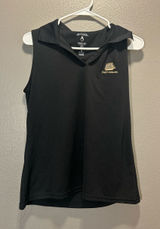 Antigua Womens Desert Dry Xtra Lite Black Sleeveless Golf Polo Shirt Size Medium Photo 0