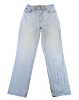 Abercrombie Fitch Curve Love 90s Straight Ultra High Rise Light Wash Jeans 26/2S Photo 0