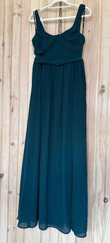 NWT Lulus Sensational Moment Emerald Green Pleated Maxi Dress Bridesmaid Gala M Photo 0