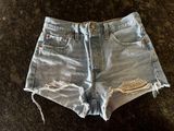 Levi’s 501 High-Rise Denim Shorts Distressed Photo 0