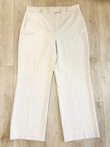 White House Black Market WHBM Luna Wide Leg Pants Ecru Beige Size 18L Long Tall‎ Photo 0