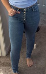 Just Black Denim Jeans Skinny Raw Hem Photo 0