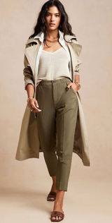 Banana Republic Airstretch Tapered Pants Olive Green Textured Ankle Size XL Photo 0