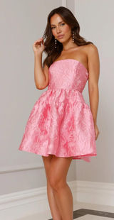 Hello Molly Pink Mini Dress Floral Photo 0
