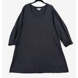 Free Assembly Women XL Black A Line Tunic Dress 3/4 Balloon Sleeve Minimalist Photo 0