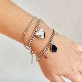 2 Pieces Silver Tone Bracelet Set Photo 0
