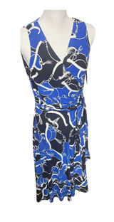 Ralph Lauren LRL Dress‎ Sz 2 Equestrian Blue Stretch Knit Bit Bridle Career Photo 0