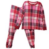 Joyspun XL Pink Red Plaid Pajama‎ Set Sleepwear Loungewear Long Sleeve Soft Photo 0