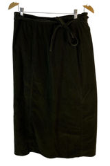 Vintage Orvis Olive Green Corduroy Wrap Midi Skirt Womens 14 Cotton Made‎ in USA Photo 0