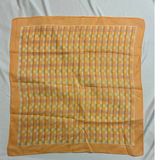 Christian Dior Orange Plaid Cotton Scarf Handkerchief 17" Neckerchief Vintage Photo 0