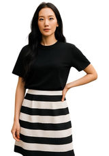 ALTAR’D STATE BLACK WHITE Business casual STRIPED SKIRT S Photo 0
