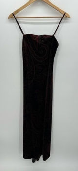 Womens Y2K Velvet Paisley Maxi Dress‎ Size 6 Whimsigoth Dark Romantic Goth Photo 0