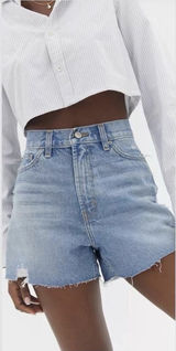 BDG Urban Outfitters A-Line Shorts Light Wash, High Rise, Womens Size 27 Photo 0