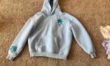 Blue Pink Palm Puff Hoodie Photo 0