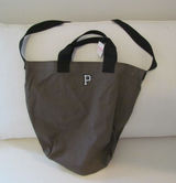 NWT Pink Victoria's Secret Canvas Tote Bag OS Olive Green Logo‎ Shoulder Bag Photo 0