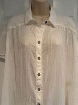 Free People We The Free Float‎ Away Shirt White Cotton Boho XS NWT Festival chic Photo 0