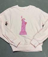 Museum of Ice Cream Statue of Liberty Pink Crewneck Sweatshirt Womens Small Photo 0
