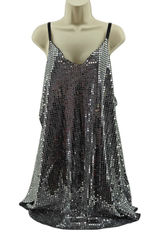 Vintage Body Soul Shimmer Sequin Dress Semi Sheer Womens Plus Size 3X Made USA Photo 0