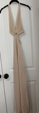 Tan knit swim cover up Photo 0