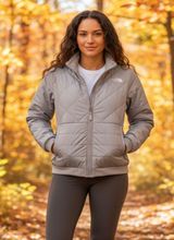 The North Face Monarch Quilted Puffer Jacket in Grey Women’s Medium Photo 0