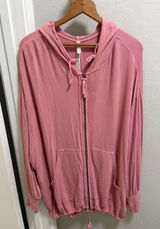 Free People Movement Pink Oversized Slouchy Hoodie Sz M Photo 0