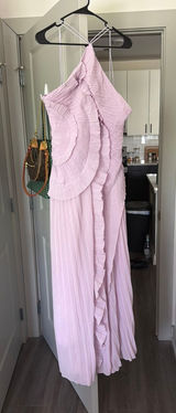 AMY | RUFFLE HALTER FORMAL DRESS Purple Size XL Photo 0