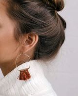 Rust Tassel Earrings Photo 0