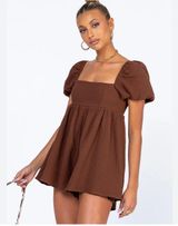 Princess Polly Brown Romper Photo 0