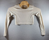 1622 | Lululemon‎ Ebb to Street Ribbed Cropped Long Sleeve Top Cream Womens 8 Photo 0