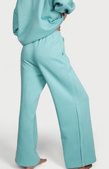New VICTORIA'S‎ SECRET Cotton Fleece Wide-Leg Snap Lounge Pants Photo 0