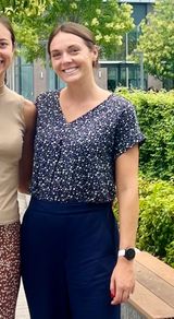 Navy blue floral top Size M Photo 0