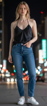 Abercrombie‎ & Fitch Bodysuit Women Medium Black Satin Halter Strappy Sleeveless Photo 0
