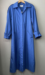 Vintage Weather Master Jacket Petite Size 10 Cobalt Blue Trench Rain Coat Preppy Photo 0
