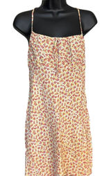 Reformation Rebekah Yellow Floral Mini Dress Sz M Feminine Summer Cute‎ Photo 0